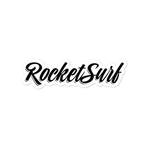 Surfboard Waterproof Vinyl Sticker - RocketSurf script logo
