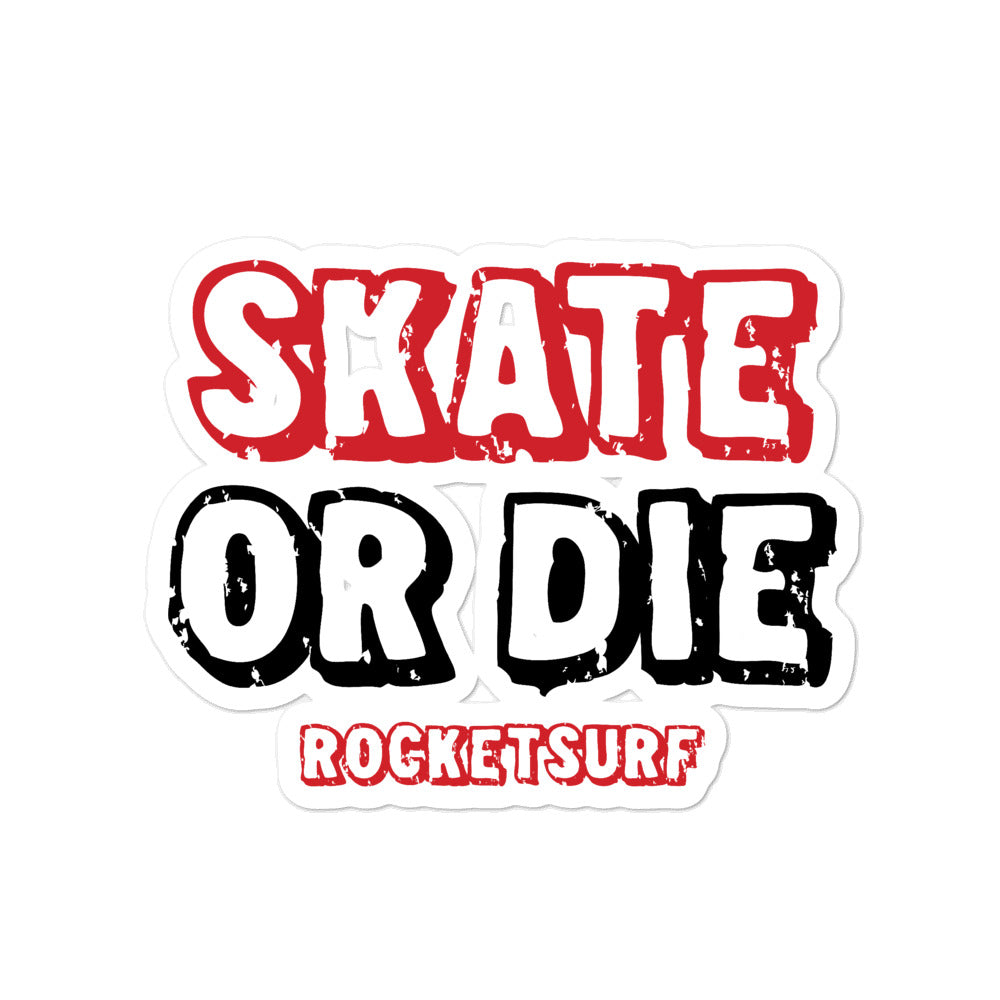 Bubble-free stickers Skate or Die