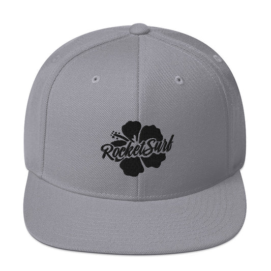 Snapback Hat Black Flower