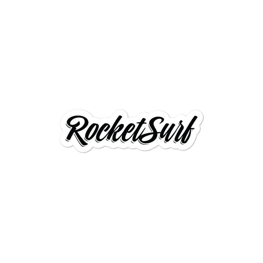 Surfboard Waterproof Vinyl Sticker - RocketSurf script logo