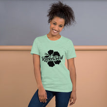 Load image into Gallery viewer, Short-Sleeve Unisex T-Shirt Black Flower