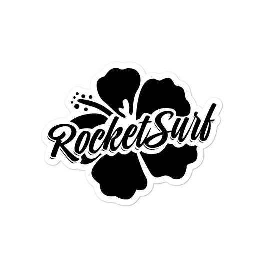 Bubble-free stickers Black Flower