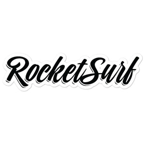 Bubble-free stickers RocketSurf script logo