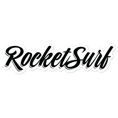 Surfboard Waterproof Vinyl Sticker - RocketSurf script logo