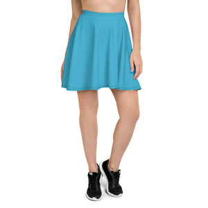 Plain Skater Skirt - Light Blue