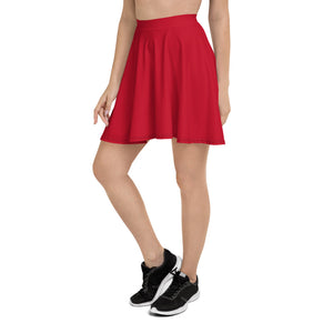 Plain Skater Skirt - Red