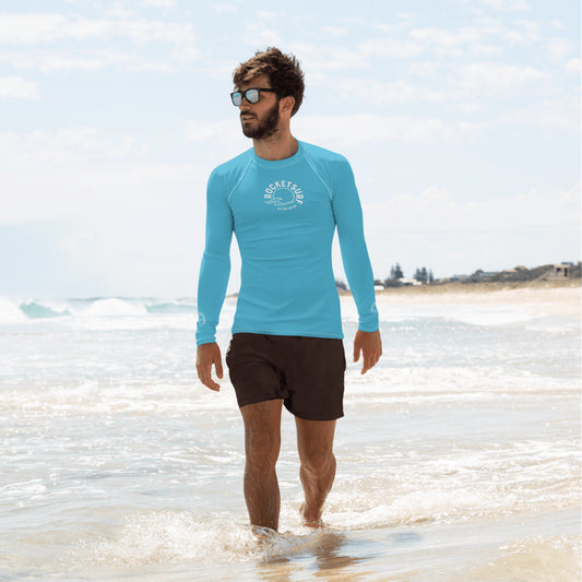 RocketSurf Men's Rash Guard - Light Blue