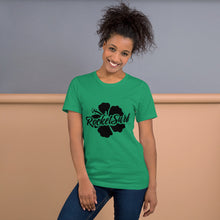Load image into Gallery viewer, Short-Sleeve Unisex T-Shirt Black Flower