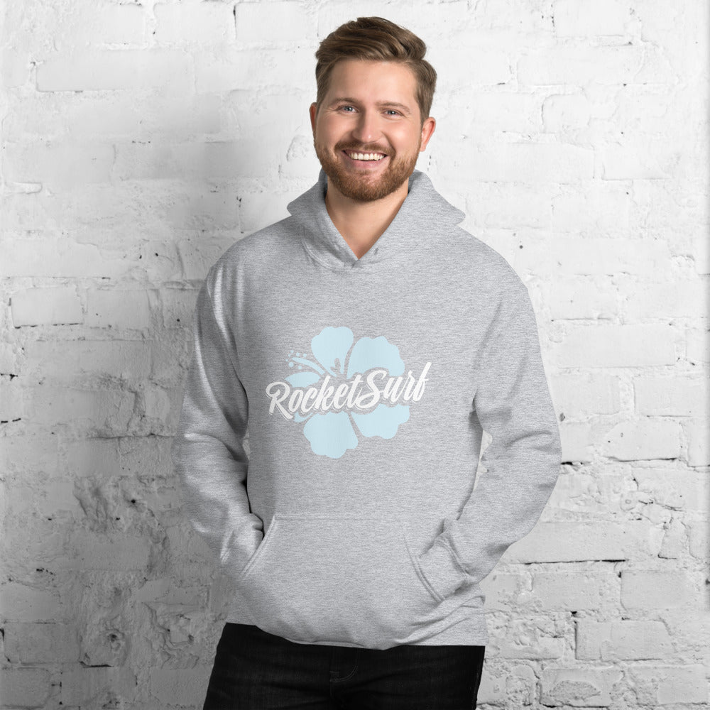 Unisex Hoodie Blue Flower