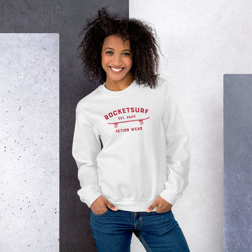 Unisex Sweatshirt - RocketSurf Skate Club Red Lettering