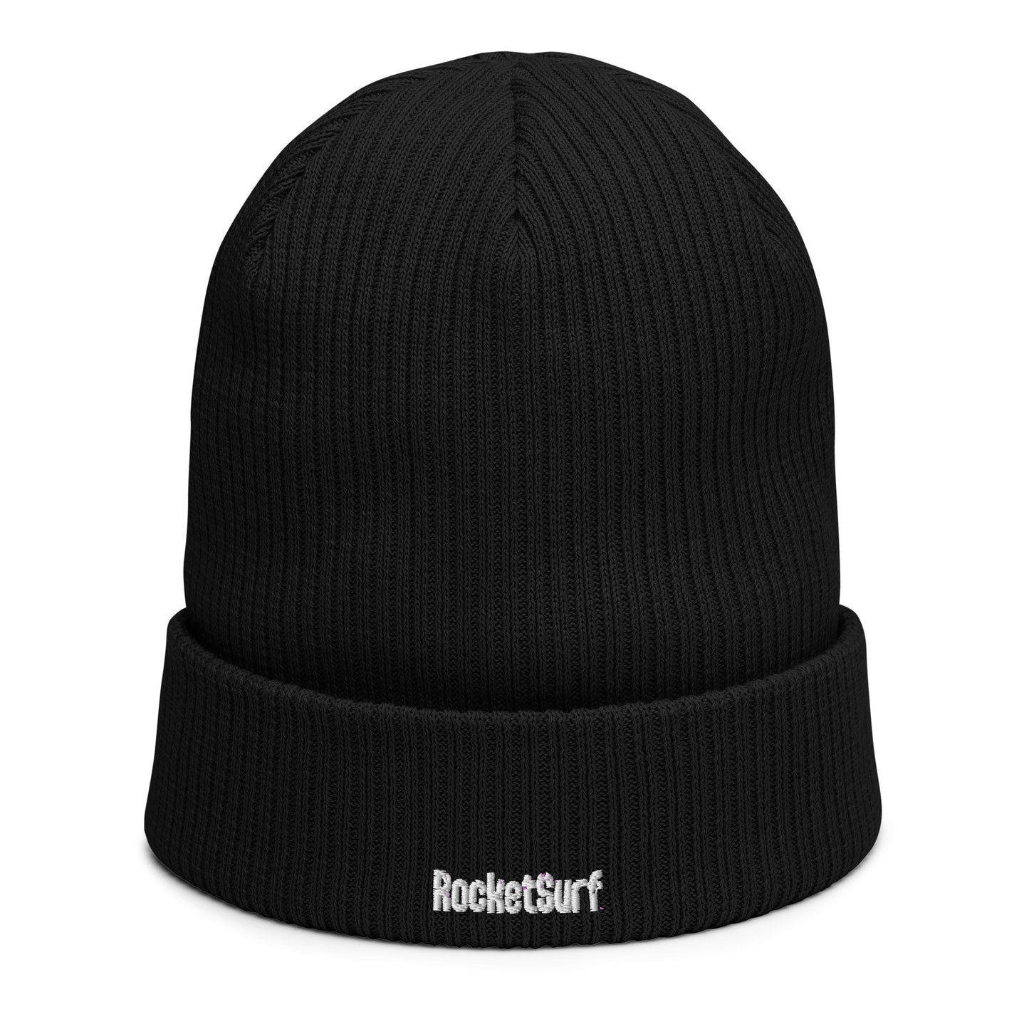 Organic ribbed beanie - Cracked Logo