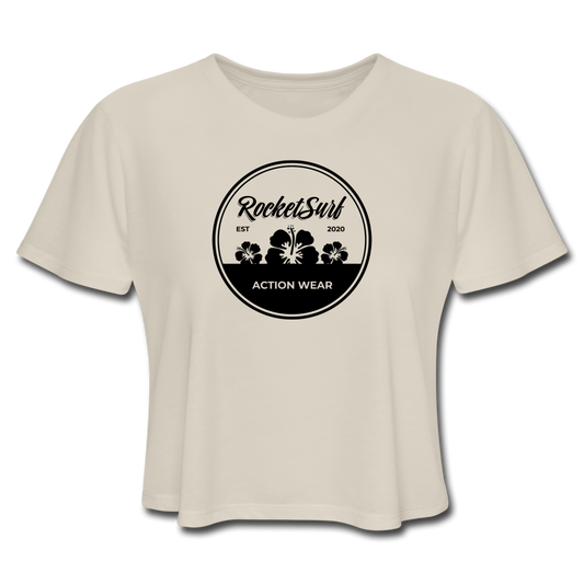 Women's Cropped Surf T-Shirt - Light - dust