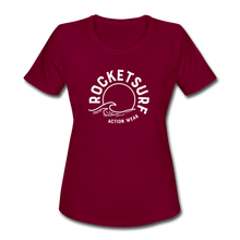 Load image into Gallery viewer, Women&#39;s Moisture Wicking Performance T-Shirt - burgundy