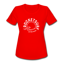 Cargar imagen en el visor de la galería, Women&#39;s Moisture Wicking Performance T-Shirt - red