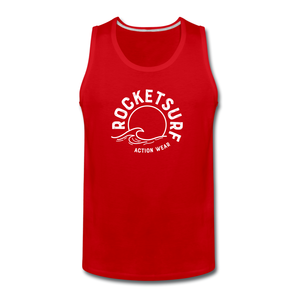 Men’s Premium Tank - Wave Logo - red