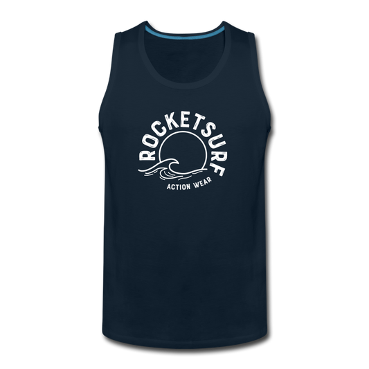 Men’s Premium Tank - Wave Logo - deep navy