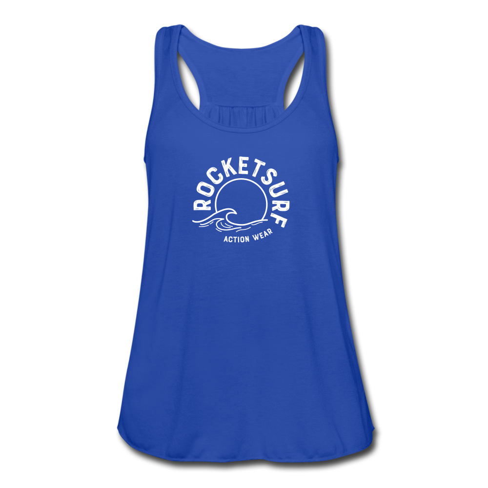 Women's Flowy Tank Top - Wave Logo - royal blue