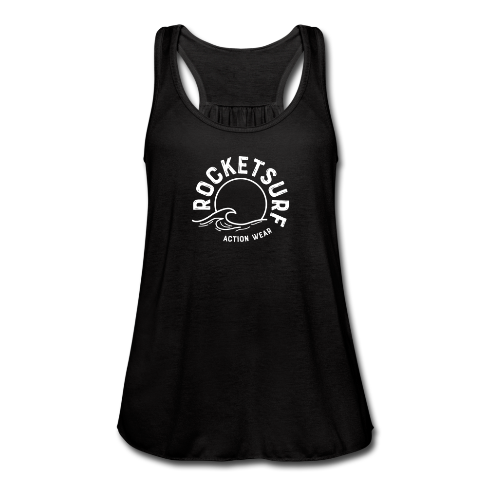 Women's Flowy Tank Top - Wave Logo - black