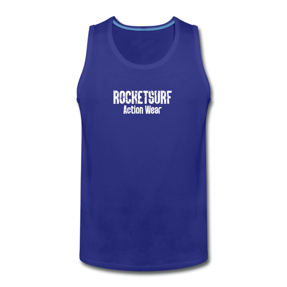 Men’s Premium Tank - Cracked Logo - royal blue