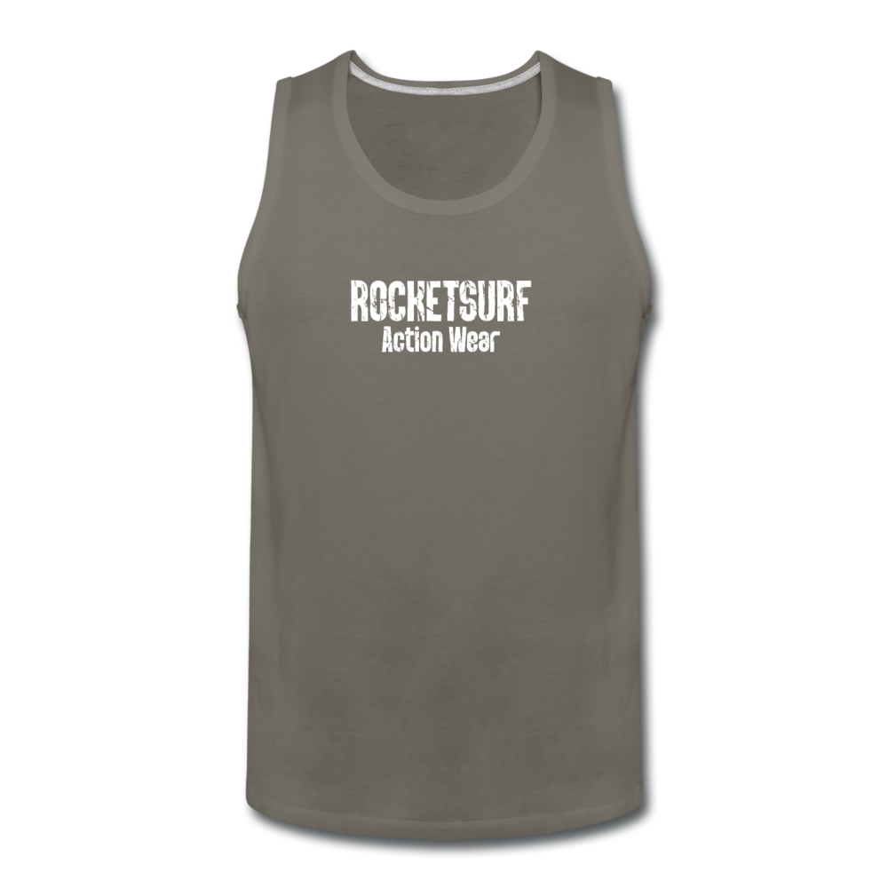 Men’s Premium Tank - Cracked Logo - asphalt gray
