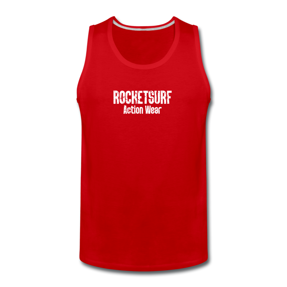 Men’s Premium Tank - Cracked Logo - red