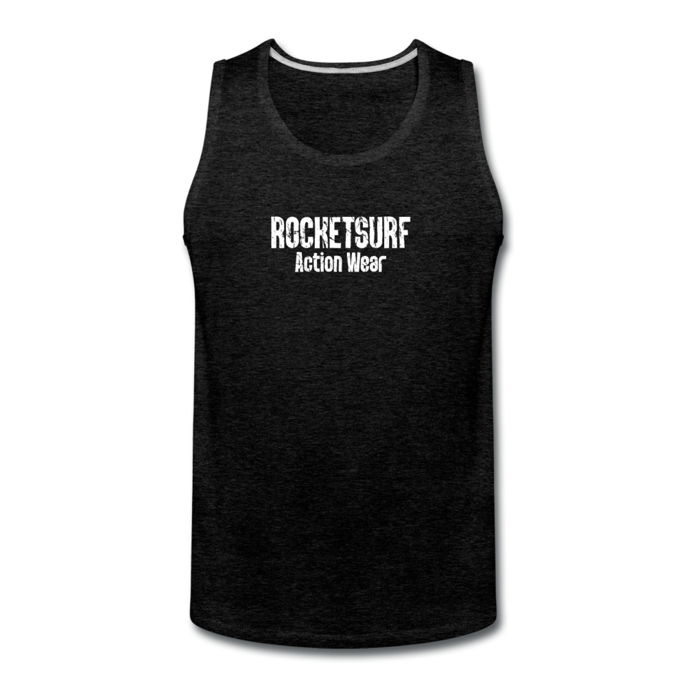 Men’s Premium Tank - Cracked Logo - charcoal gray