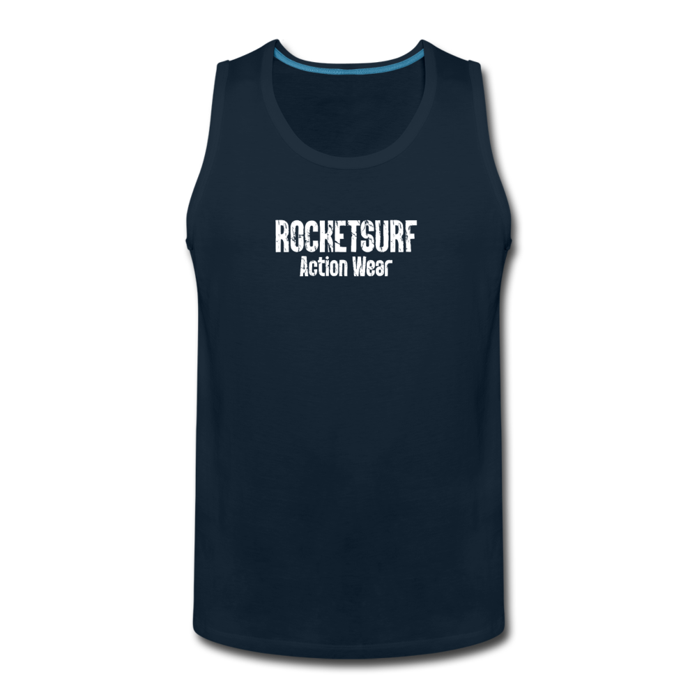 Men’s Premium Tank - Cracked Logo - deep navy