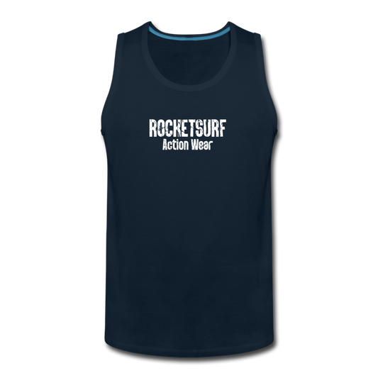 Men’s Premium Tank - Cracked Logo - deep navy