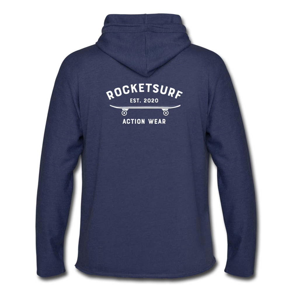 Unisex Lightweight Terry Hoodie - Skate Club - heather navy