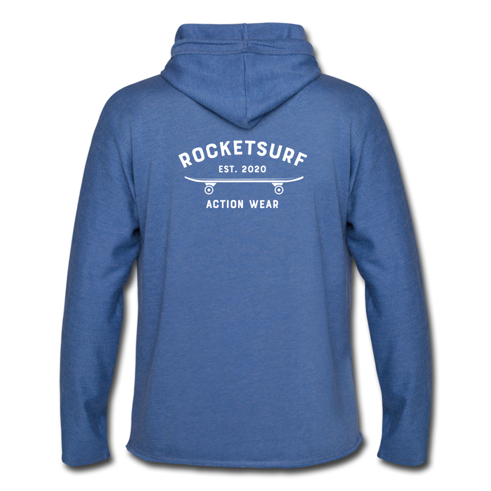 Unisex Lightweight Terry Hoodie - Skate Club - heather Blue