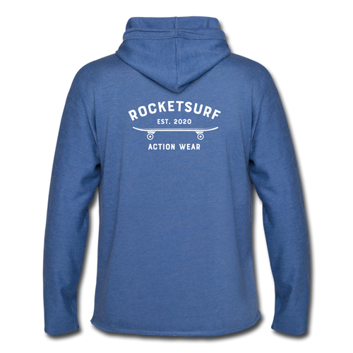 Unisex Lightweight Terry Hoodie - Skate Club - heather Blue