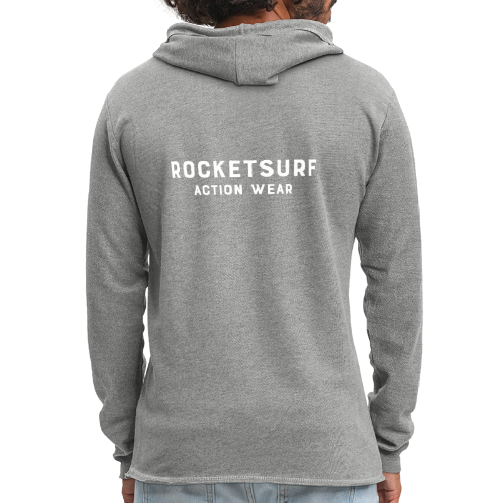 Unisex Lightweight Terry Hoodie - RocketSurf Logo - heather gray