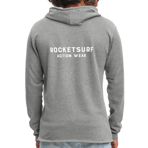 Unisex Lightweight Terry Hoodie - RocketSurf Logo - heather gray