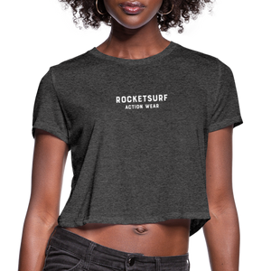Women's Cropped T-Shirt - RocketSurf Logo - deep heather