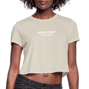 Women's Cropped T-Shirt - RocketSurf Logo - dust