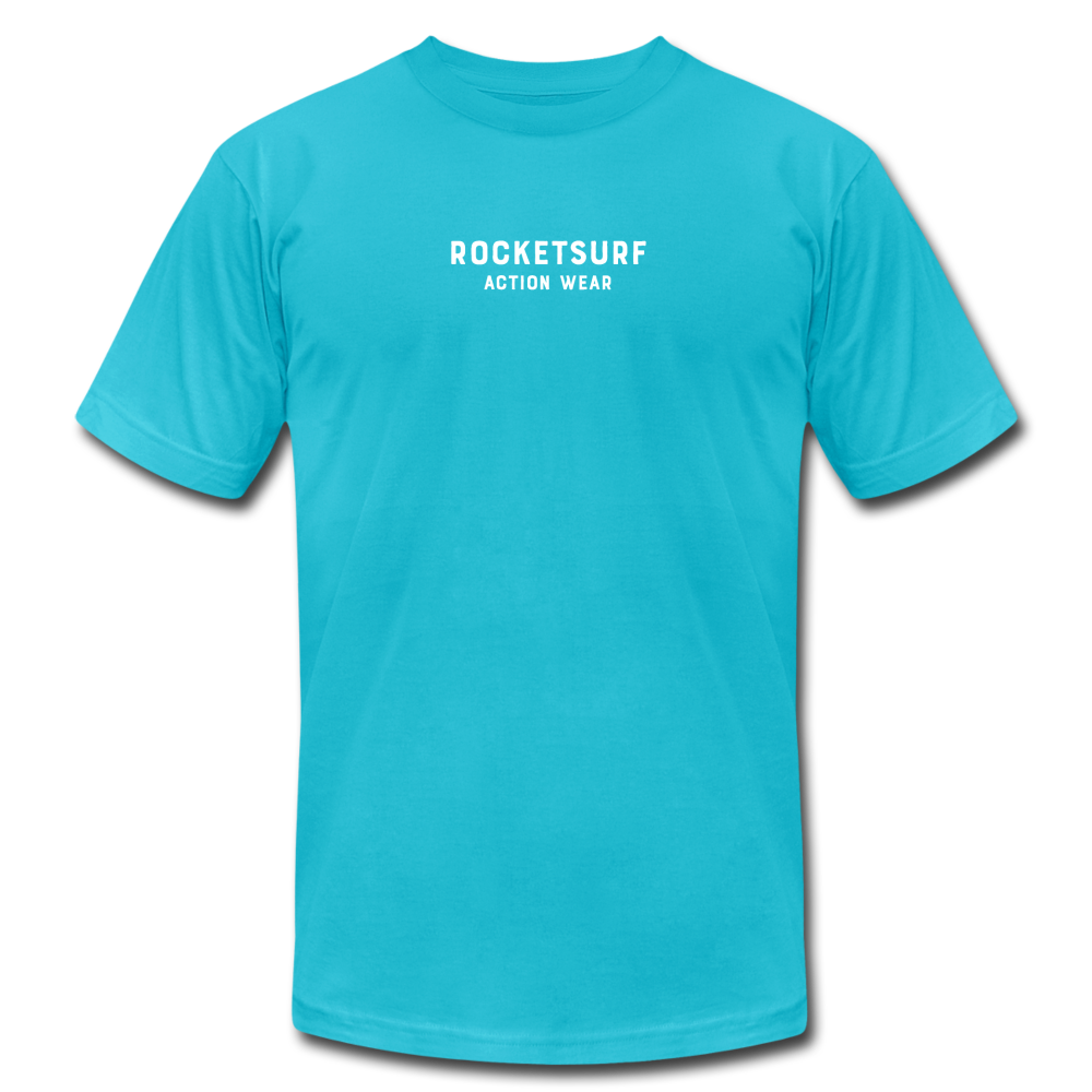 Unisex Jersey T-Shirt by Bella + Canvas - RocketSurf Logo - turquoise