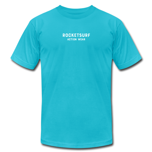 Unisex Jersey T-Shirt by Bella + Canvas - RocketSurf Logo - turquoise