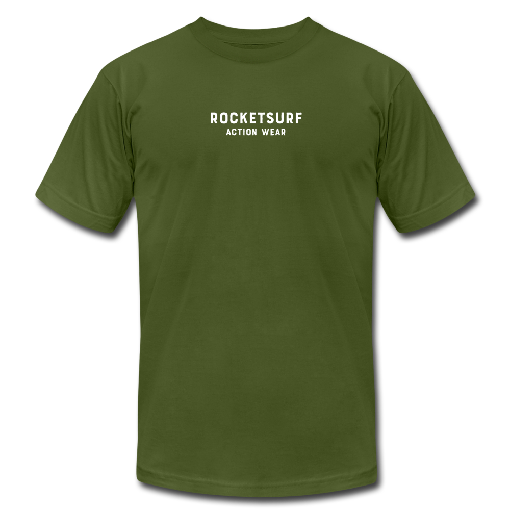 Unisex Jersey T-Shirt by Bella + Canvas - RocketSurf Logo - olive