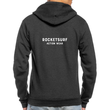Load image into Gallery viewer, Unisex Fleece Zip Hoodie - RocketSurf Logo - charcoal gray