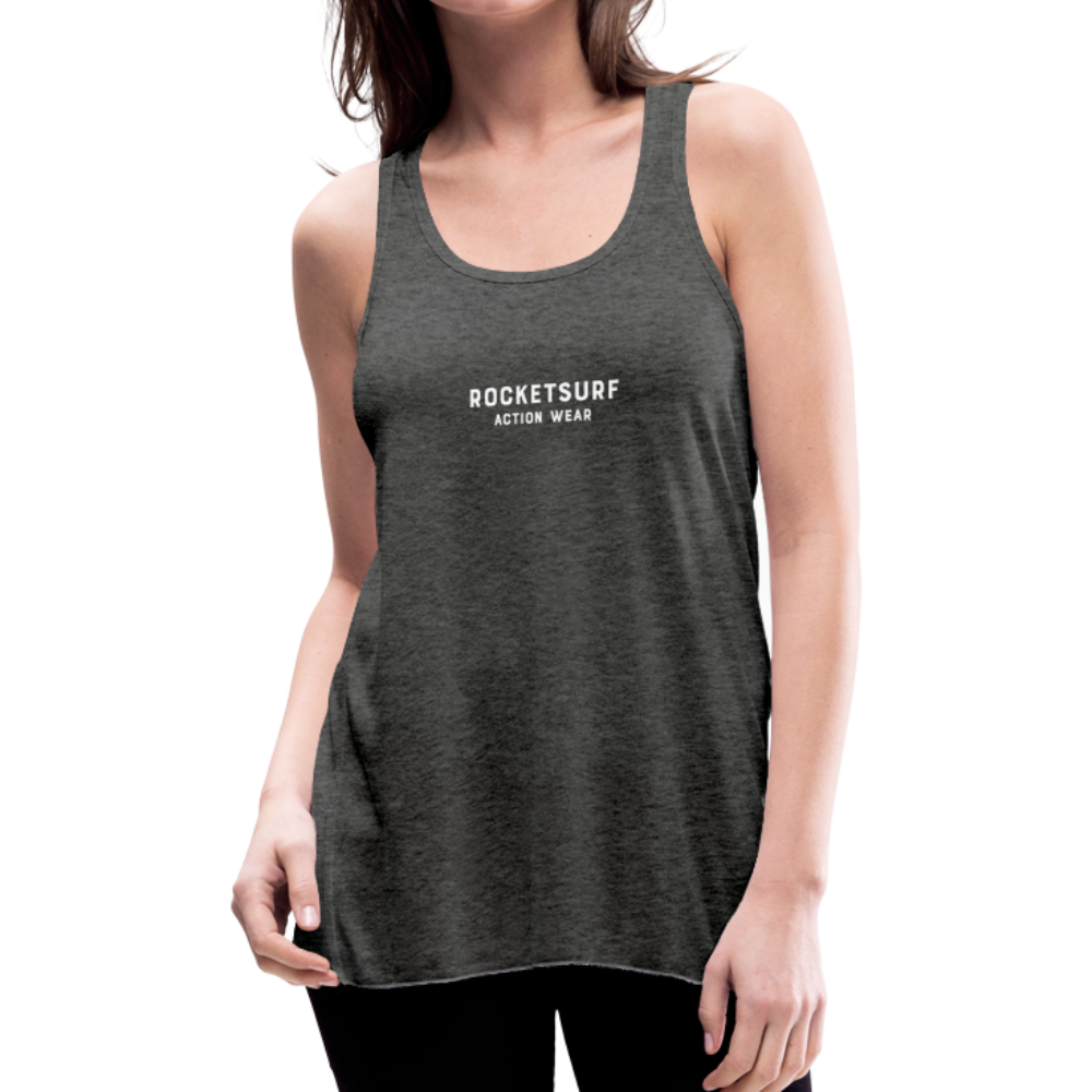 Women's Flowy Tank Top by Bella - RocketSurf Logo - deep heather