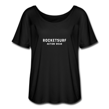 Cargar imagen en el visor de la galería, Women’s Flowy T-Shirt - RocketSurf Logo - black