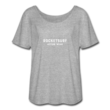Carregar imagem no visualizador da galeria, Women’s Flowy T-Shirt - RocketSurf Logo - heather gray