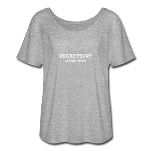 Women’s Flowy T-Shirt - RocketSurf Logo - heather gray