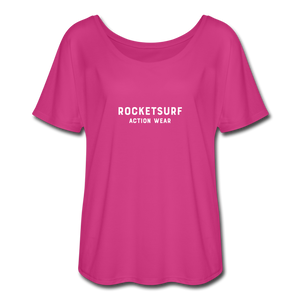 Women’s Flowy T-Shirt - RocketSurf Logo - dark pink