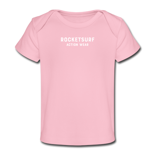 Organic Baby T-Shirt - RocketSurf Logo - light pink