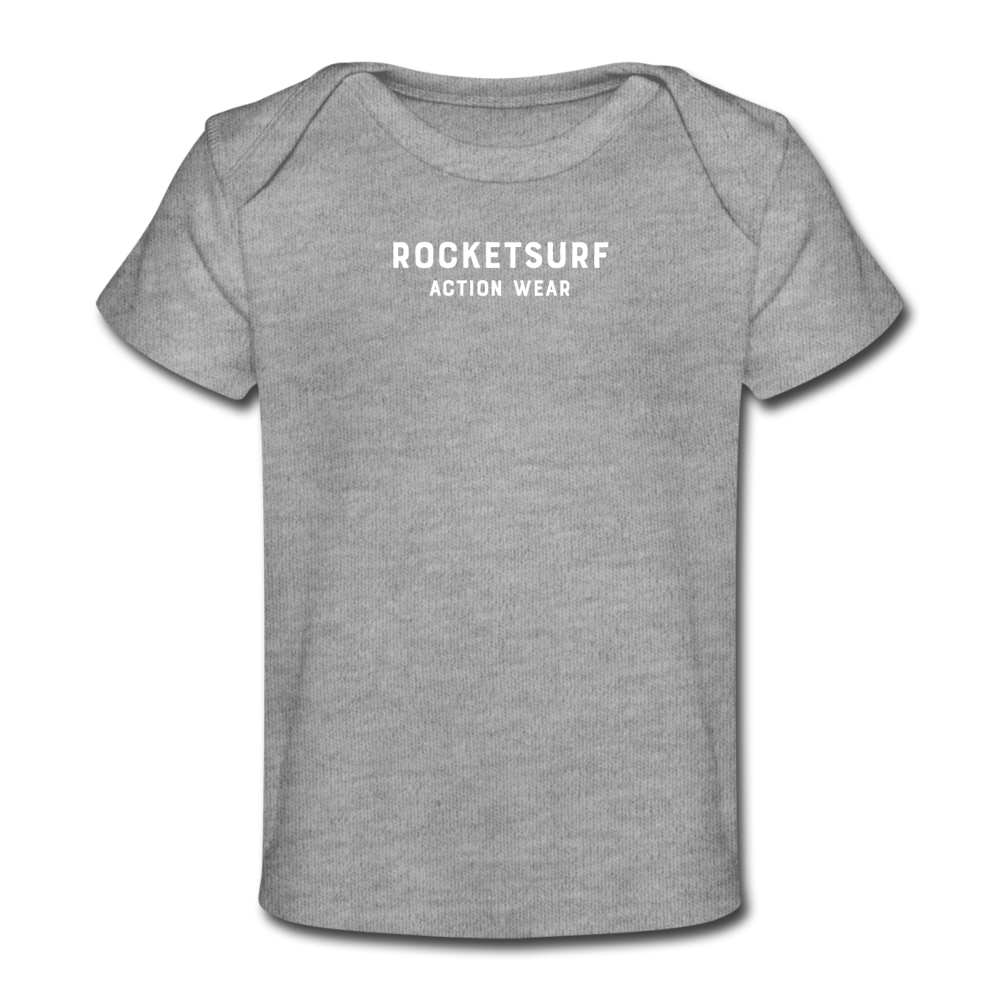 Organic Baby T-Shirt - RocketSurf Logo - heather gray
