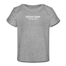 Load image into Gallery viewer, Organic Baby T-Shirt - RocketSurf Logo - heather gray