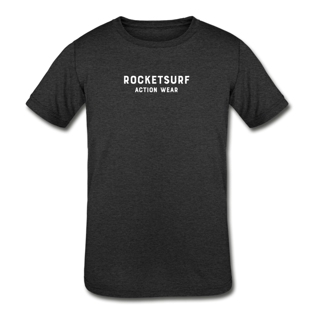Kids' Tri-Blend T-Shirt - RocketSurf Logo - heather black
