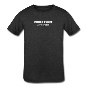 Kids' Tri-Blend T-Shirt - RocketSurf Logo - heather black