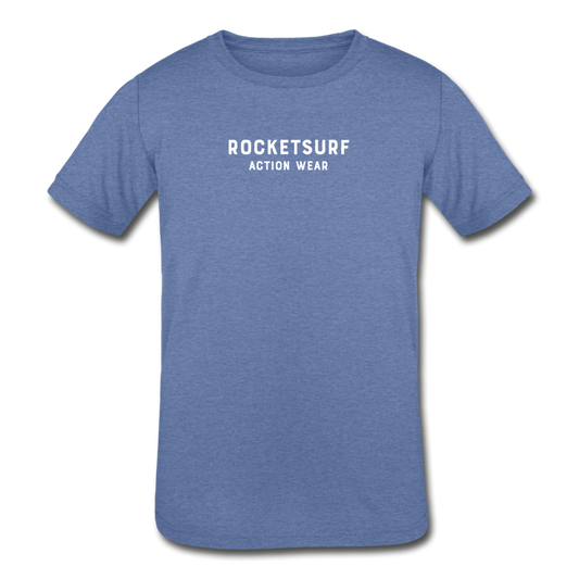 Kids' Tri-Blend T-Shirt - RocketSurf Logo - heather Blue